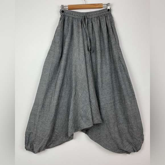 Funky Yak Harem Pants Baggy Yoga Trousers 100% Cotton Elasticated S/M - Picture 2 of 7